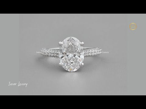 3.00 CT Gorgeous Oval Cut Lab Grown Diamond Solitaire Anniversary Ring for Cocktail Shine