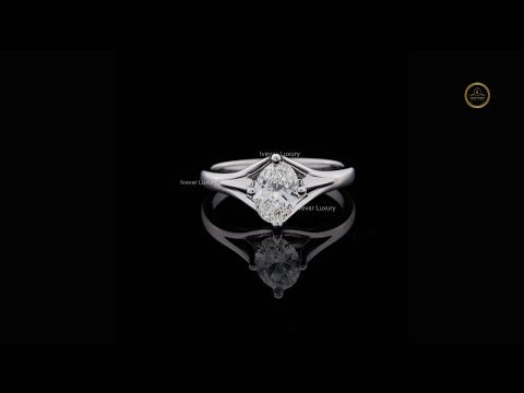 1.00 TCW Hot Selling Oval Cut Moissanite Diamond Solitaire Ethical Engagement Ring for Her