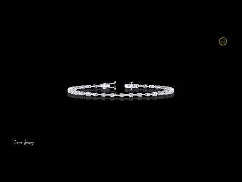 0.95 TCW Radiant Lab Grown Round Diamond Tennis Bracelet Symbol of Grace and Brilliance