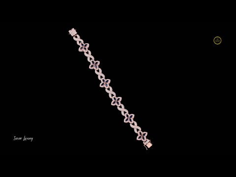 Modern Diamond Bracelet 925 Silver and 14K Gold Moissanite Geometric Design By Ivevar