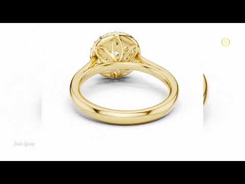 0.12 CT Sparkling Round Brilliant Lab Grown Diamond Floral Burst Cluster Anniversary Ring For Her