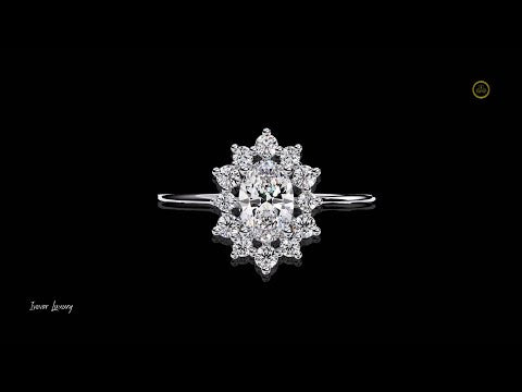 0.36 CT Shimmering Oval Cut Lab Grown Diamond Ring for Special Wedding Day