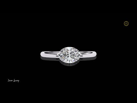 0.86 TCW Shiny Lab Grown Diamond Elegant Oval Cut Solitaire Ring Classic Minimalist Wedding Ring for Her