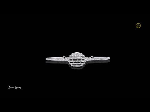 0.66 TCW Celestial Orbit Lab Grown Diamond Bracelet with Multi Layer Diamond Sphere Centerpiece