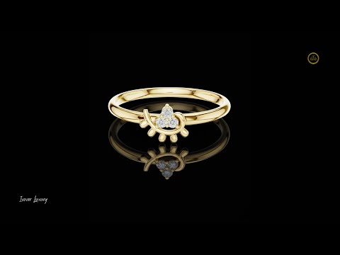 0.03 TCW Delicate Eyelash Ring with Cluster Lab Grown Diamonds Minimalist Sparkle Band for Women