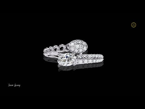 0.36 CT Minimalist Crisscross Band Intersecting Lines with Moissanite Diamond Cut Accents Details