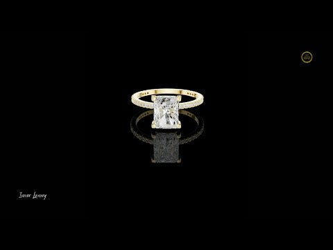 2.00 CT Elegant Radiant Cut Moissanite Diamond with Hidden Halo & Pave Band Engagement Ring For Her