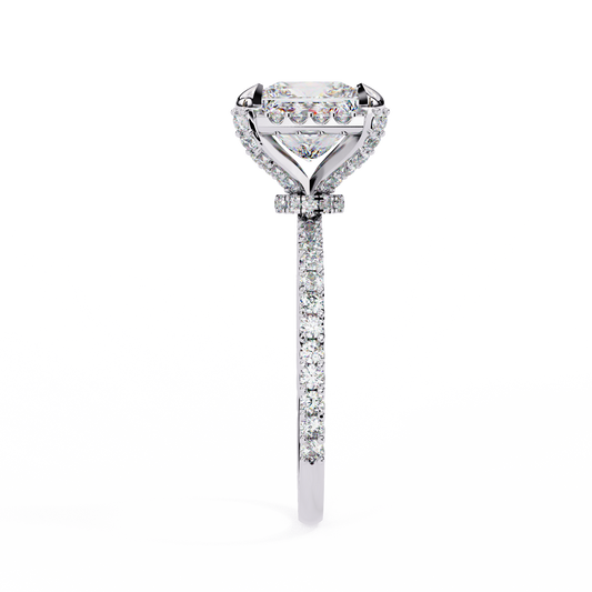 2.03 CT Modern Princess Halo Lab Grown Diamond Engagement Ring for That Last Forever