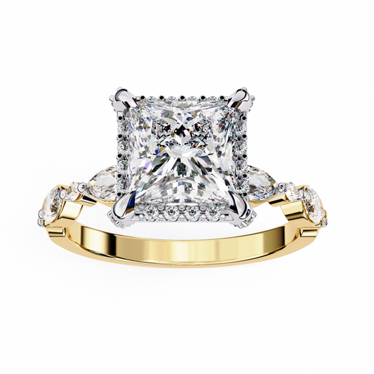 Princess Cut Pave Band Anniversary Ring - view 2