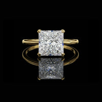 3.00 CT Fantastic Princess Cut Moissanite Diamond Hidden Halo Engagement Ring for Classic Beauty