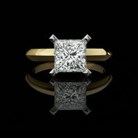 2.00 TCW Exquisite Moissanite Princess Cut Diamond Ring Solitaire Designs For Special One