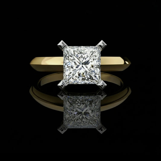 1.72 TCW Exquisite Moissanite Princess Cut Diamond Ring Solitaire Designs For Special One