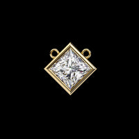 2.01 TCW Trendy Princess Cut Moissanite Pendant Top Rated Choices for Women