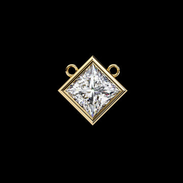 2.01 TCW Trendy Princess Cut Moissanite Pendant Top Rated Choices for Women