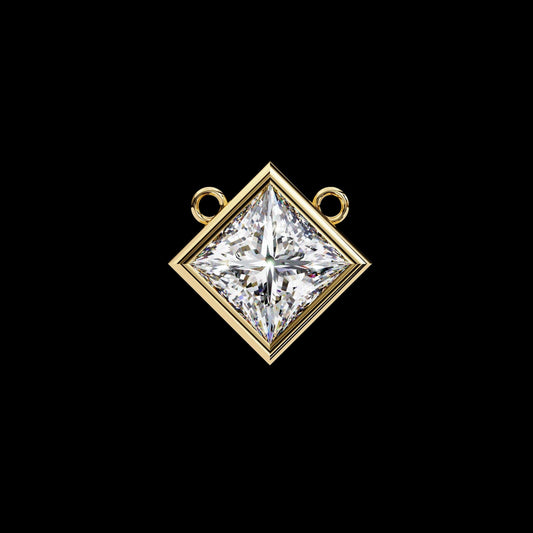 2.01 TCW Trendy Princess Cut Lab Diamond Pendant Top Rated Choices for Women