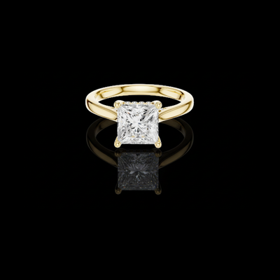 Princess Cut Moissanite Solitaire Ring
