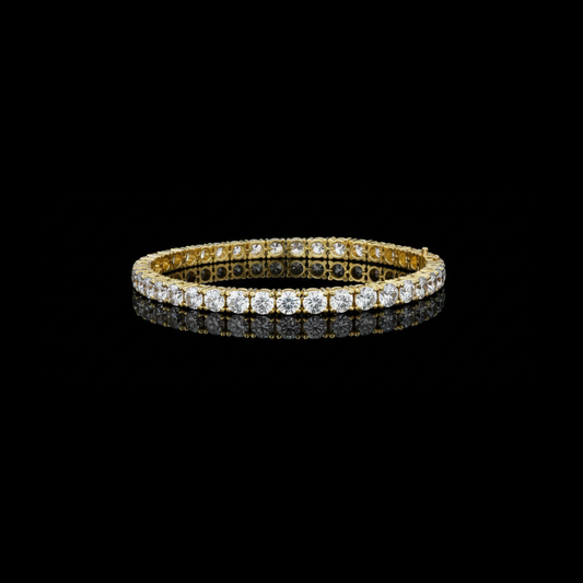 13.20 TCW Exclusive Tennis Moissanite Bracelet Featuring Prong Set Round Brilliant Diamonds