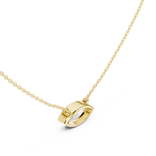 Marquise Cut Solitaire Pendant - view 4