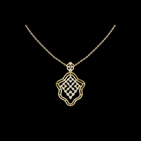 0.45 TCW Dazzling Quatrefoil Moissanite Diamond Luxury Open Frame Lattice Pendant Designer Jewelry Gift