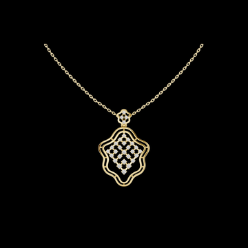 0.45 TCW Dazzling Quatrefoil Moissanite Diamond Luxury Open Frame Lattice Pendant Designer Jewelry Gift