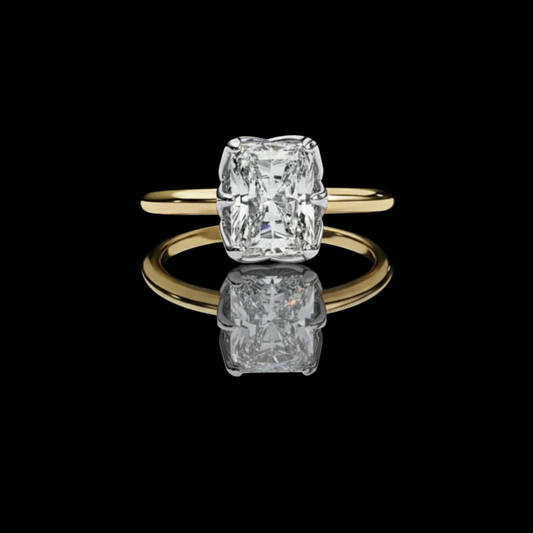 2.50 CT Elegant Radiant Cut Moissanite Diamond Ring Luxury Engagement Rings for Her