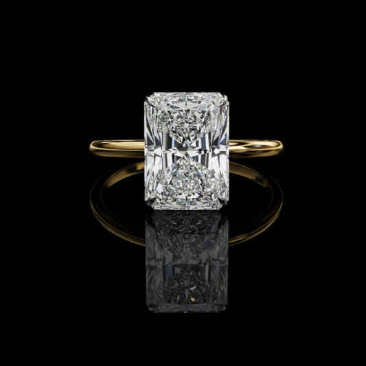 3.00 TCW Exceptional Radiant Cut Lab Grown Diamond Ring Set For Modern Brilliance