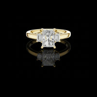 3.00 CT Dazzling Lab Grown Radiant Cut Diamond Ring For Warm Echo