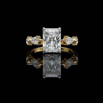 3.00 CT Sparkling Vintage Radiant Cut Lab Grown Diamond Ring A Masterpiece of Modern Brilliance