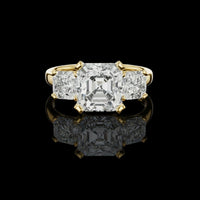3.00 CT Precious Lab Grown Asscher Cut Diamond Ring For Special Day