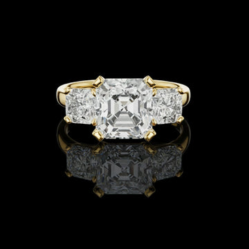 3.00 CT Precious Lab Grown Asscher Cut Diamond Ring For Special Day