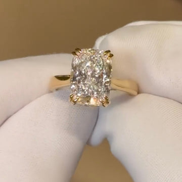 3.45 CT Signature Radiant Cut Lab Grown Diamond Solitaire Ring For Special One