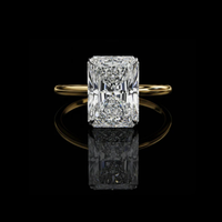2.50 TCW Exceptional Radiant-Cut moissanite Diamond Ring Set For Modern Brilliance