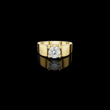 0.95 TCW Eternal Radiance Handcrafted Solitaire Ring with Brilliant Round-Cut Moissanite Diamond