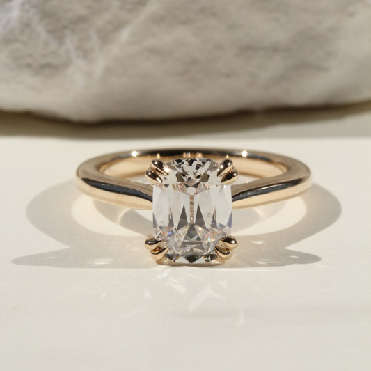 2.50 TCW Timeless Cushion Cut Moissanite Diamond Solitaire Ring Classic Prong Setting