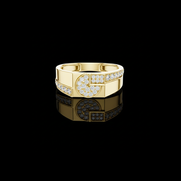 0.40 TCW luxurious Round Lab Grown Diamond Circular Pave Cluster with Structured Side Stone Ring