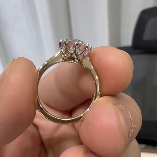 Cushion Brilliant Lab Diamond Solitaire Anniversary Ring - view 3
