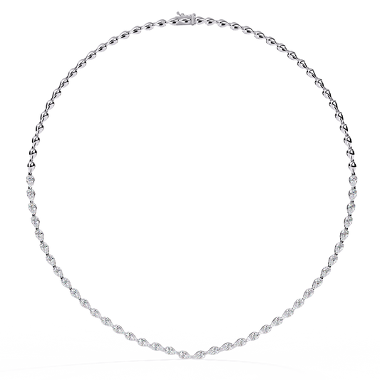 Pear Tennis Necklace - view 4