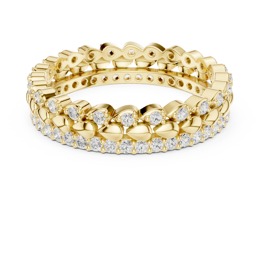 Round Cut Moissanite Eternity Wedding Band - view 4