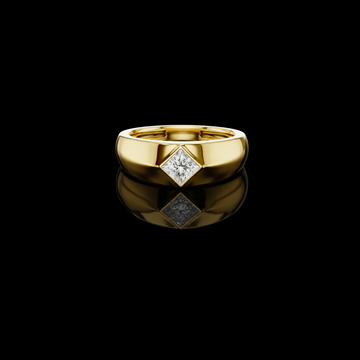0.5 TCW Regal Prism Luxurious Band with Princess Cut Lab Grown Diamond Inlay