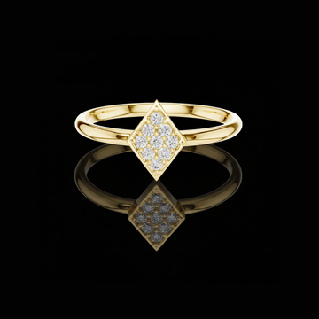 0.30 TCW Radiant Lab Grown Diamond Cluster Geometric Ring Dainty Rhombus Shape Fine Jewelry For Gift