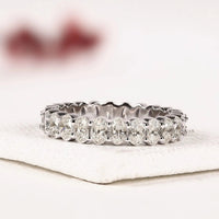 Oval Cut Lab Grown Diamond Wedding Eternity Band