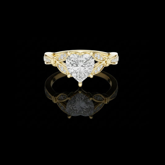 2.00 CT Stylish Moissanite Heart Cut Diamond Ring For Every Time