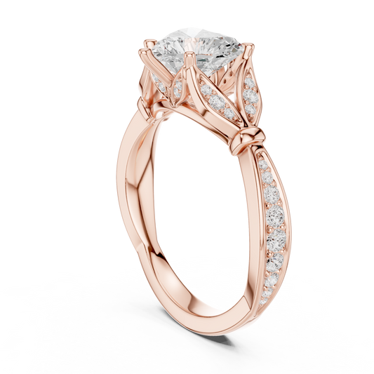 Heart Cut Moissanite Wedding Ring - view 2