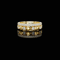 1.53 TCW Glossy Heart Cut Moissanite Diamond Band with Pavé Brilliance Romantic Statement Ring