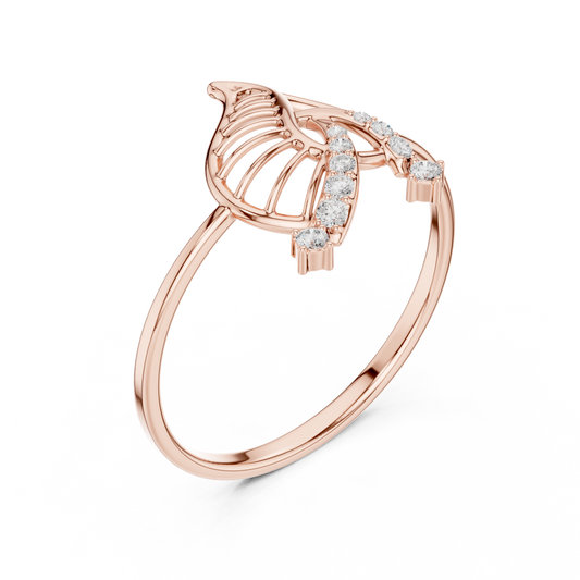 Nature-Inspired Moissanite Statement Delicate Ring - view 3