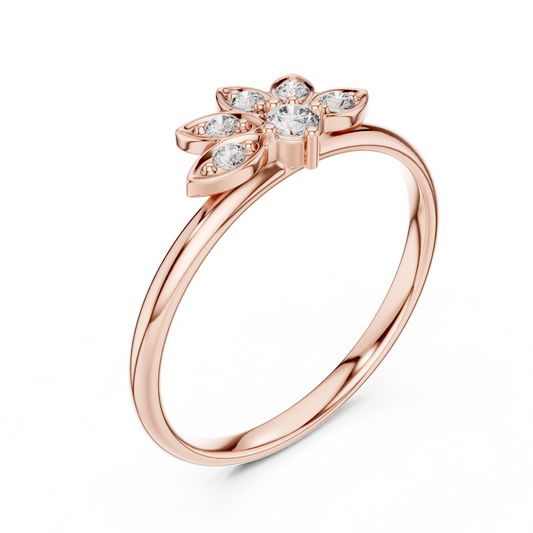 Art Deco Round Cut Lab Diamond Anniversary Ring - view 3
