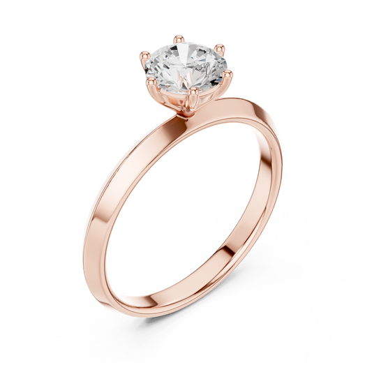 Round Cut Brilliant Lab Diamond Solitaire Ring - view 3