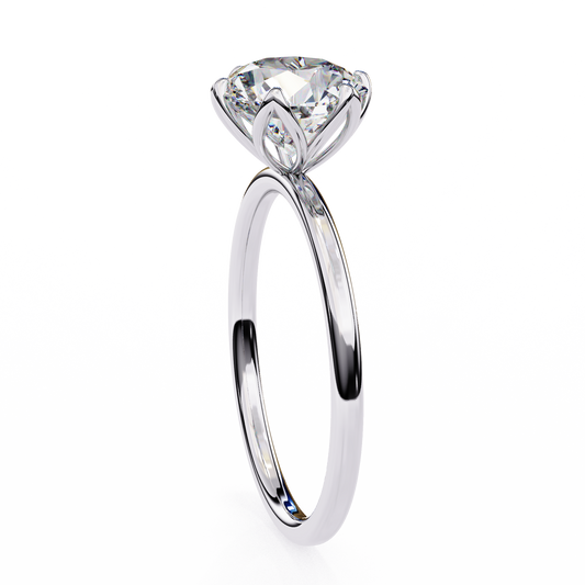 Round Cut Engagement Ring - view 3