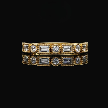 1.50 CT Symphony Lab Grown Diamond Band with Alternating Round and Baguette Cut Stones