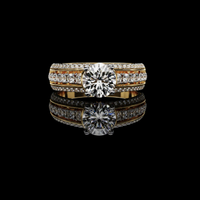 1.60 CT Vintage Moissanite Diamond Round Cut Wedding Classic Bridal Band